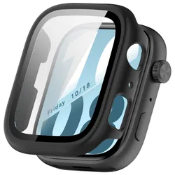 Premium Tempered Glass Protective Case and Band for Honor Watch X5i (Matta Black)