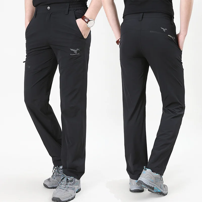 NUONEKO Stretch Breathable Mens Hiking Pants Outdoor Summer Thin Quick Dry Fishing/Climbing/Camping/Trekking Trousers PTN42 hiking pants outdoor training clothes