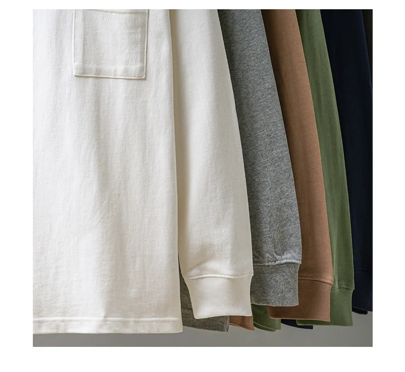 Men's Long Sleeve T Shirt - DUKEEN Heavyweight Cotton Crew Neck Casual Tee