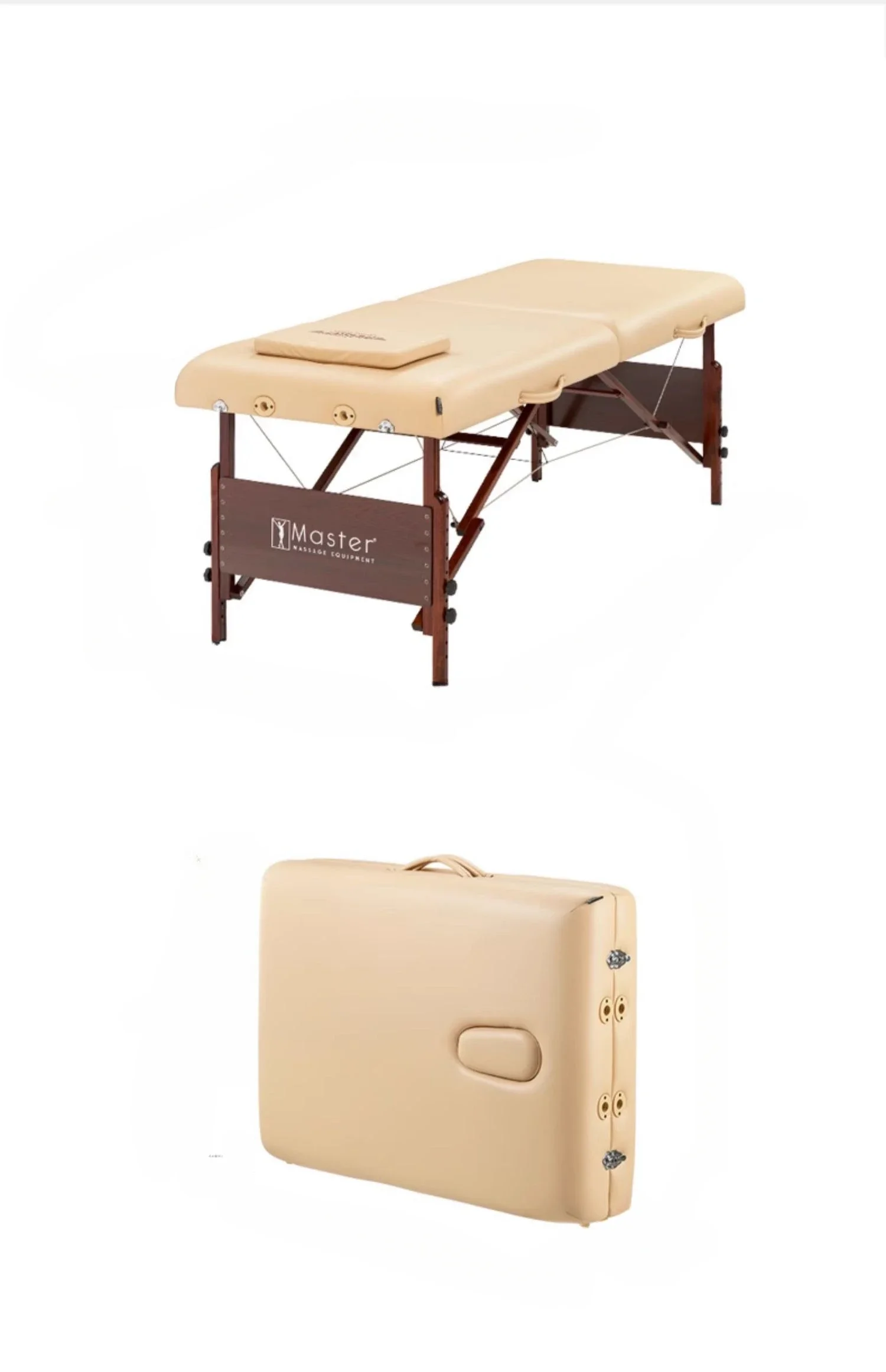 

Retro Folding Massage Therapy Bed Solid Wood Beauty Massage Bed Folding Facial Bed Simple and Portable