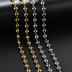 Elegant Stainless Steel Charm Bracelet/Necklace in Gold & Silver for Women - Fashion Jewelry Gift (Gold color)