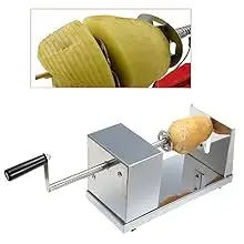 Spiralschneider aus Edelstahl, Hacker, Kartoffeln, Kartoffelchips, Schneider, Obstscheibe für die Küche zu Hause, 12 l x 14 B x 25 H cm – Detail 3