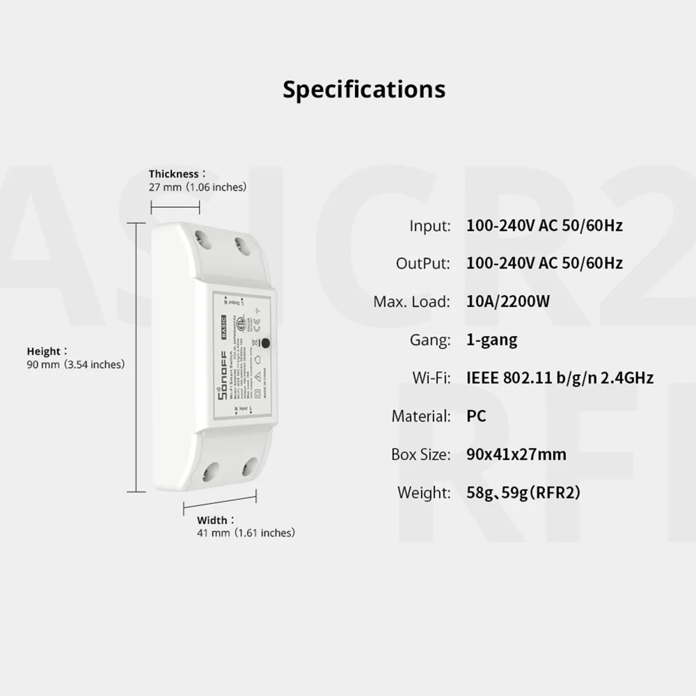 Itead SONOFF Basic R2 Mini DIY Module Wifi Light Switch Wireless APP Remote Control Switch 220V Smart Home Electrical Switches
