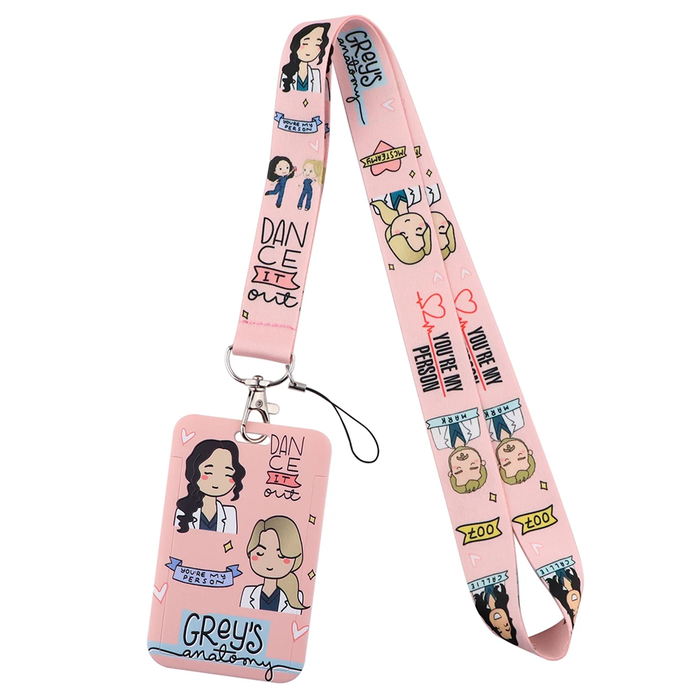 Grey's Anatomy Neck Strap Lanyards, Key ID Card Gym, Cell Phone Strap, USB Danemark ge Holder, Corde, Doctor, Nurse Accessrespiration, LB3056