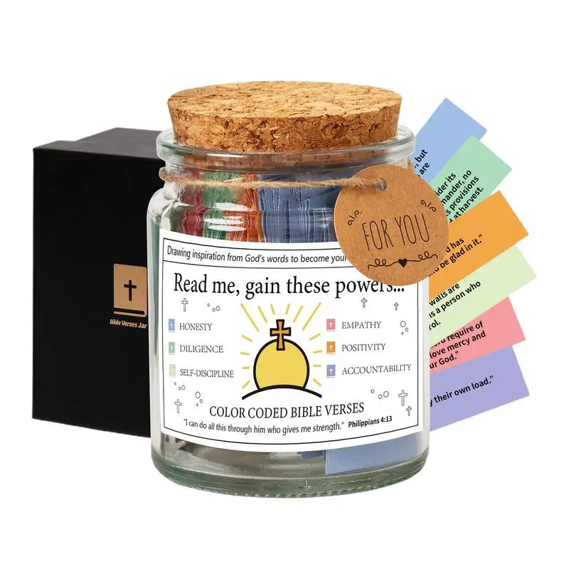 

Colorful Paper Bible Jar Ornament Inspiration Colorful Notes Jar Christian Bible Jar Handmade Best Wishes Notes In Glass Jar