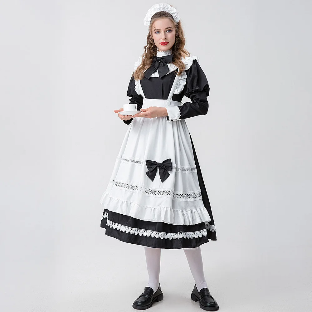 Halloween Traditional Maid Dress English Butler Lolita Maid Costume