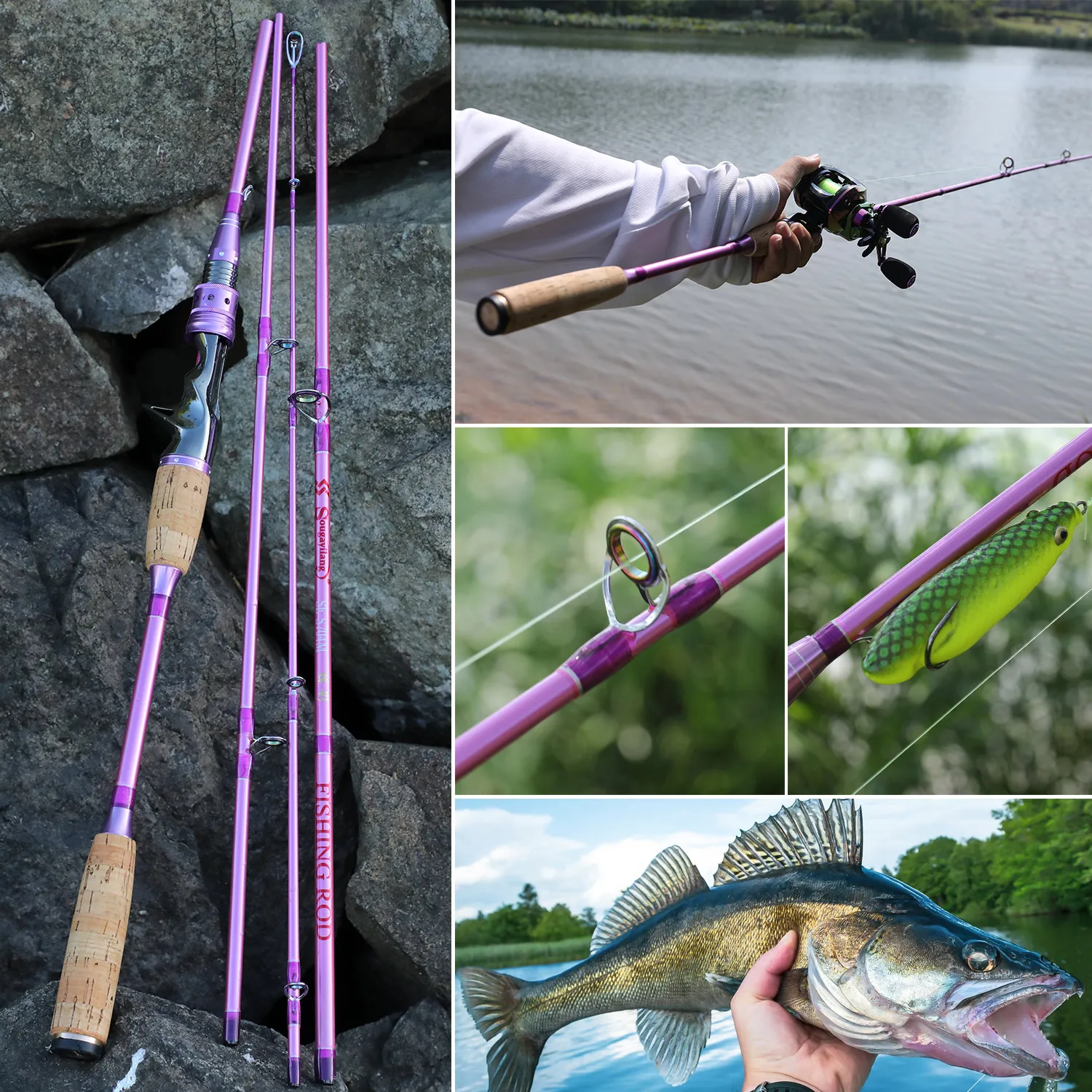 Fishing Rod Combo 2.1m for fishing pole set fishing rod and reel combo