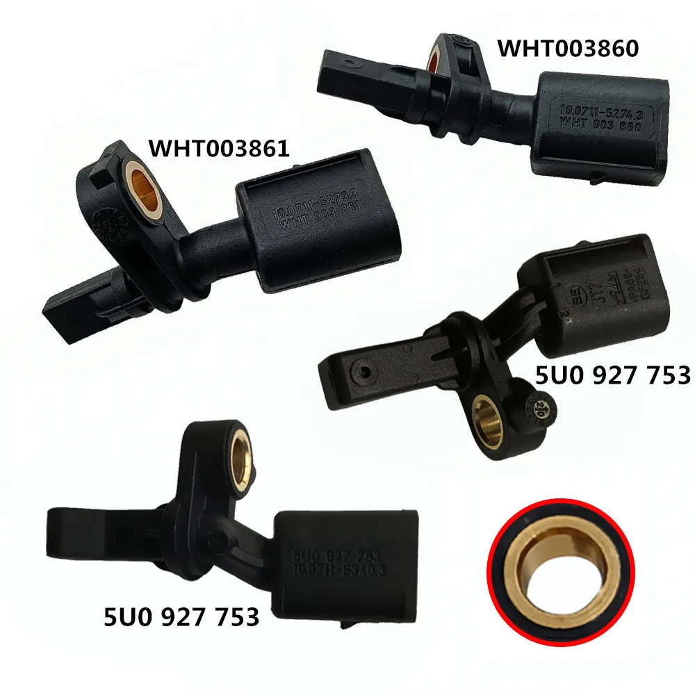 ABS Wheel Speed Sensor WHT 003 860 861 5U0 927 753 For VW Golf Fox Polo Up Tiguan Rapid Passat Citigo Ibiza Toledo Audi TT Q2