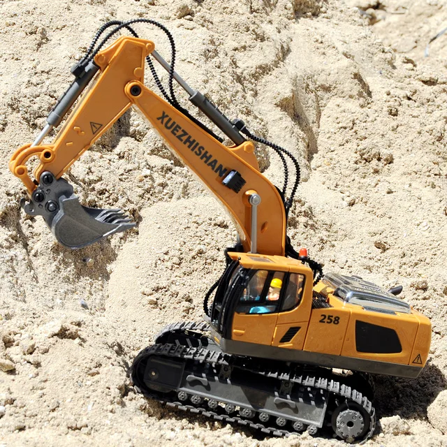 Remote Control Alloy Excavator Bulldozer Dump Truck Toy Engineering Vehicle Combination Simulation Engineering Vehicle Model Toy 3