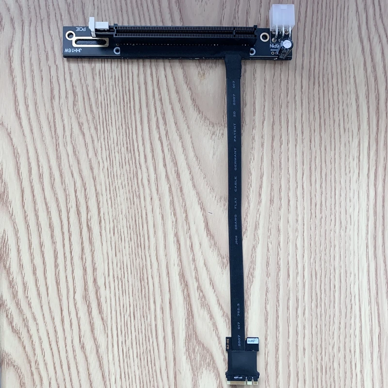 Cabo do Adaptador do Riser de Gpu da Placa de Vídeo 3.0 X16 com Alimentação 4p 6p Cabo Extensor da Mineração dos Gráficos M.2 Wifi a X16 m2 A.e Chave Ngff Pci-e - Imagem 5