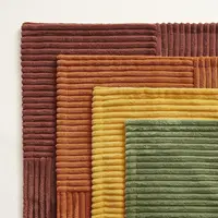 Broadside Ttriped Throw Cushion Cover 45x45cm Corduroy Pillow Covers with Splicing 18x18Inch Pillowcase for Sofa  Bed Livingroom 3