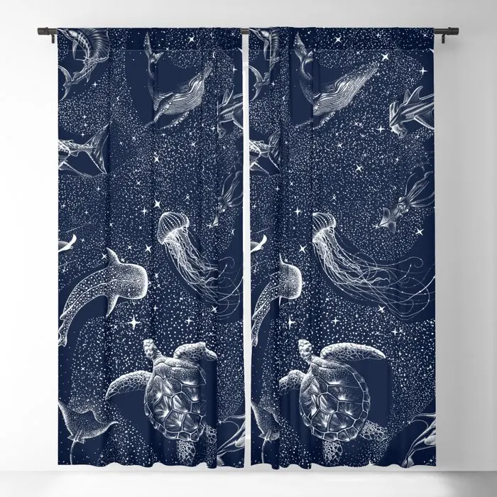 

Cosmic Ocean Blackout Curtains 3D Print Window Curtains For Bedroom Living Room Decor Window Treatments