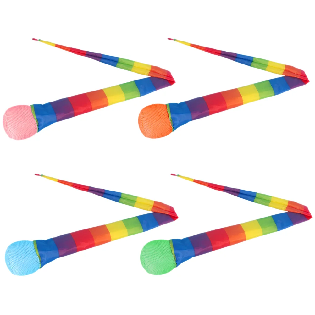 4 Pcs Children's Ball Small Beanbag Outdoor Game Kids Silk Floss Tossing for 3