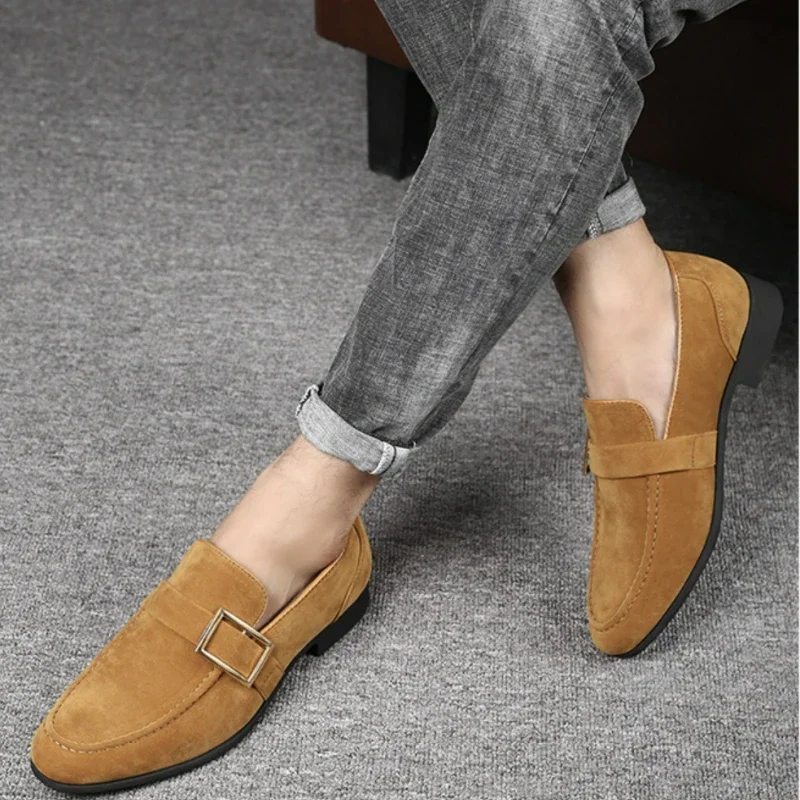 Business Shoes Fashion Men Dress Shoes New Social Wedding Mens Casual Shoe Men Driving Shoe Slip on Leather Work Loafers