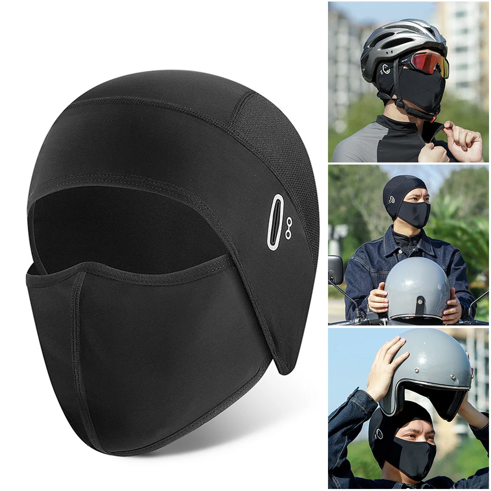 

Black Dustproof Mask Cycling Hood Men's Face Protection Balaclava Winter Full Face Ski Hood Bike Motorcycle Windproof Hat