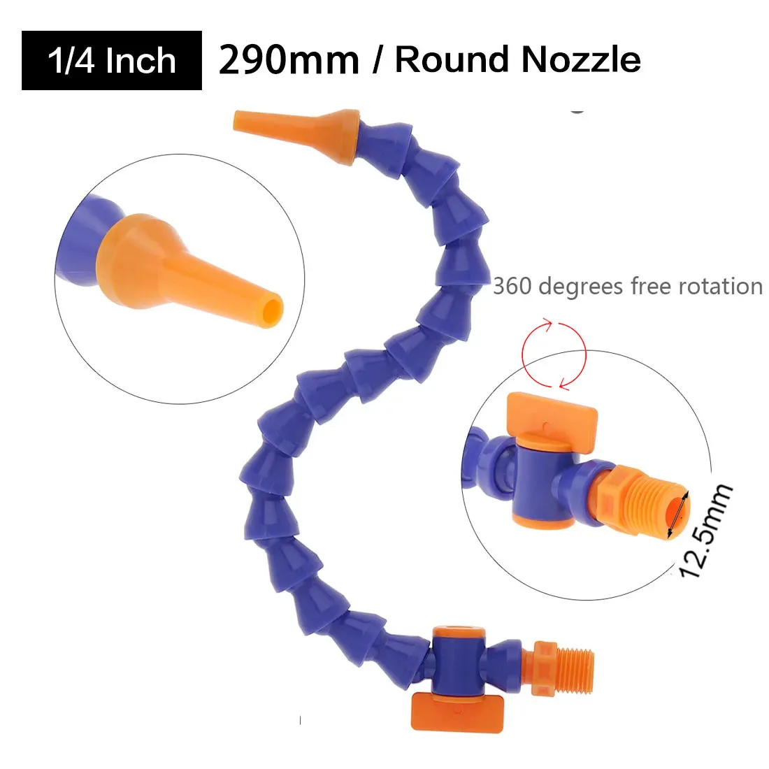 Plastic Flexible Water Oil Coolant Tube Hose Nozzle For CNC Milling Lathe Cooling Pipe