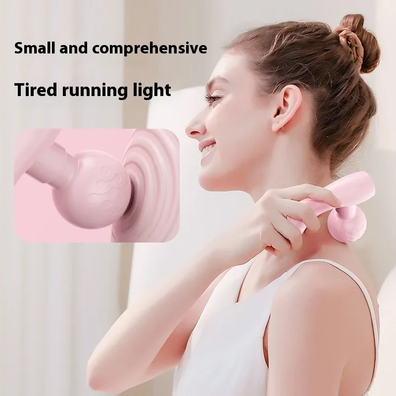 Hot Sale Double-ended Fascia Gun 4 Gear Silent Mini Portable Massager for Relaxing Whole Body Muscles Depth Vibration Relaxing