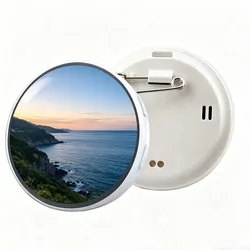 Smart HD Touch Screen Anime Electronic Badge with Video and GIF Display - Durable and Unique Gift for Cosplay and Backpacks (White)