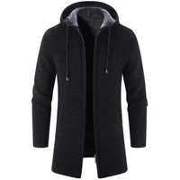 Men's Jacket 2023 NEW Solid Color Autumn and Winter Cashmere Men's Cardigan Chenille Outer Sweater Sweater Coat Windbreaker