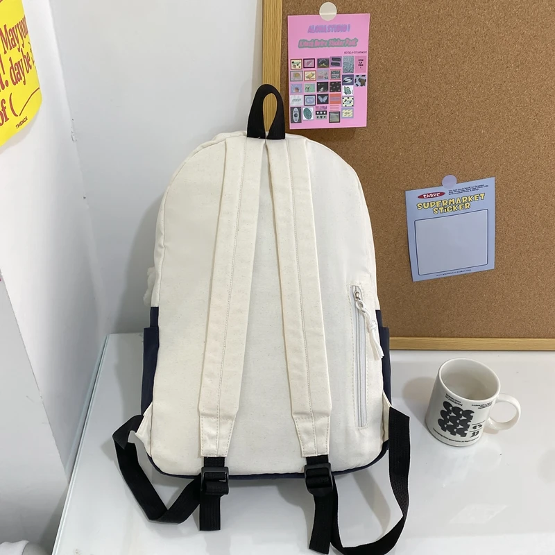 Fashion Women Canvas School Bags Cool Girl Travel Book Laptop Backpack Trendy Ladies Leisure College Backpack Female Student Bag