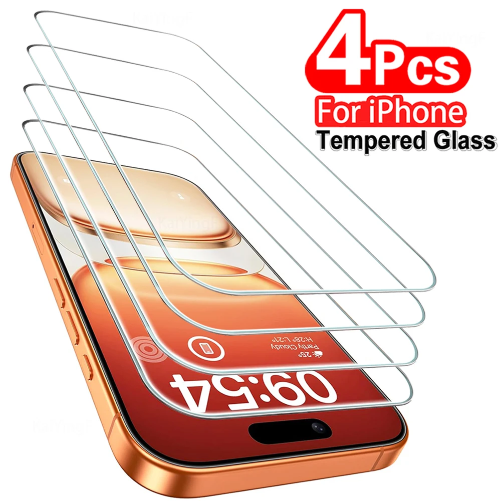 4-Pack HD-Definition Tempered Glass Screen Protectors with Oleophobic Coating