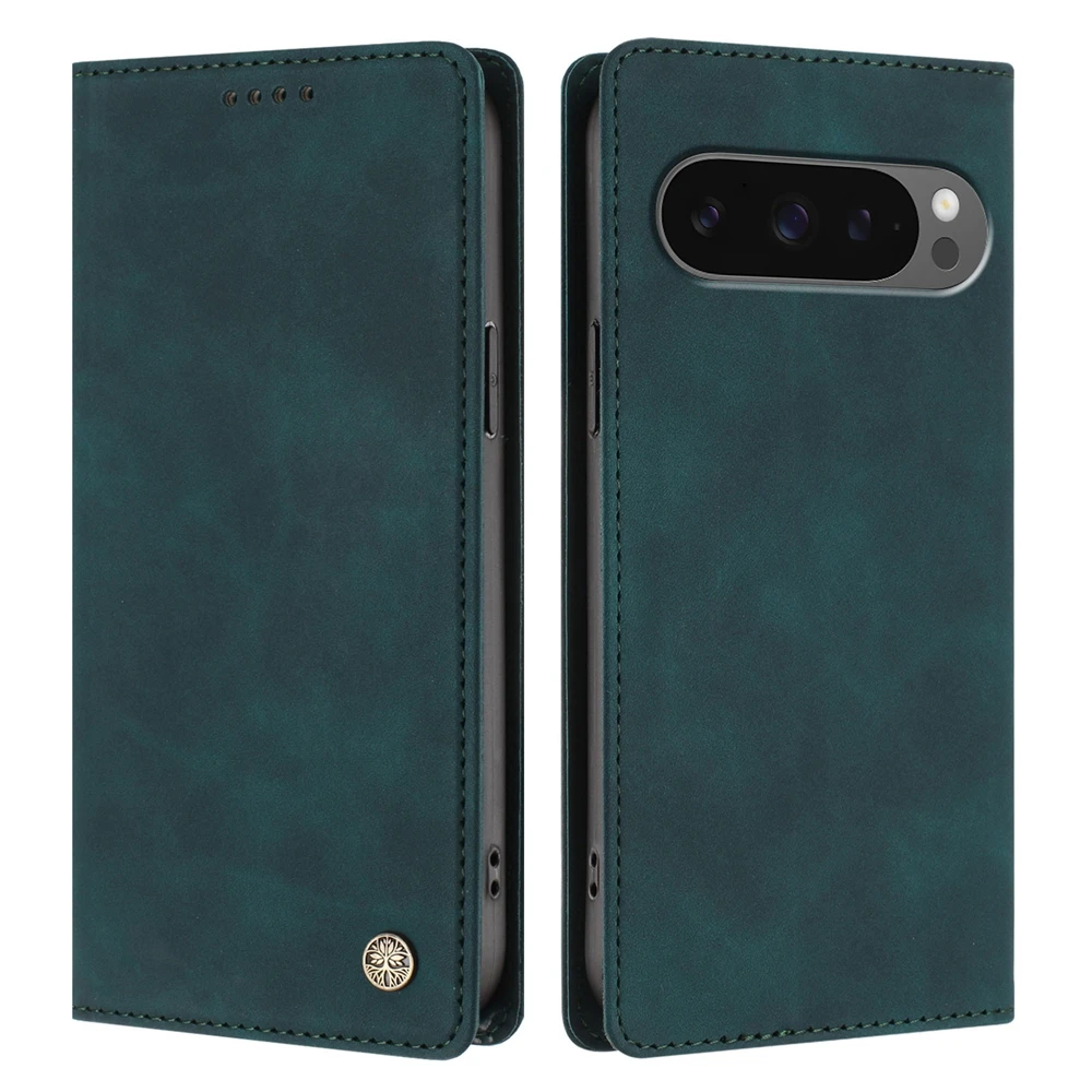 Premium RFID Blocking Magnetic Leather Wallet Card Case with 3D Logo Badge