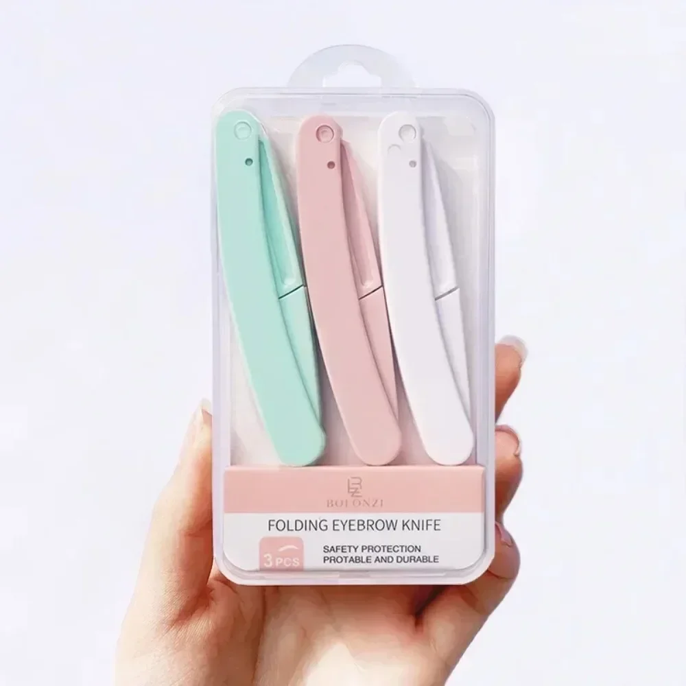 Eyebrow Trimmer 1/3Pcs Facial Epilators for Women Pocketknife Eyebrow Profiler Hair Remover for Ladies Face Shape Shaver