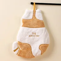 Pendable Handkerchief Cat Coral Velvet Children's Cute Cartoon Towel Thickened Absorbent Kitchen Hand Towel Toilet Quick Dry Rag 6