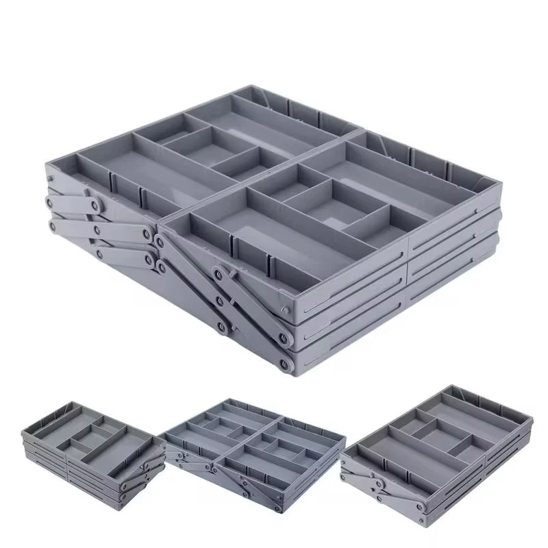2/3 Tier Drawer Organizer Storage Tray Expandable Drawer Jewelry Box Adjustable Foldable Desktop Organizer Box Kitchen Cosmetics storage tray bamboo organizer tray cutlery organizer silverware organizer