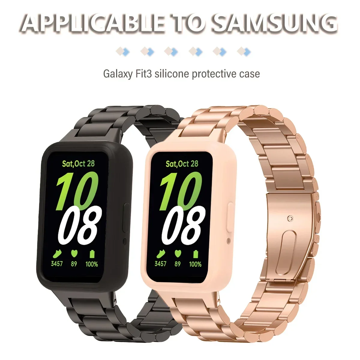 Weiches Silikon gehäuse für Samsung Galaxy Fit 3 Uhr Bonbon farbe Voll abdeckung Schutzhülle für Galaxy Watch Fit 3 Zubehör – Detail 4