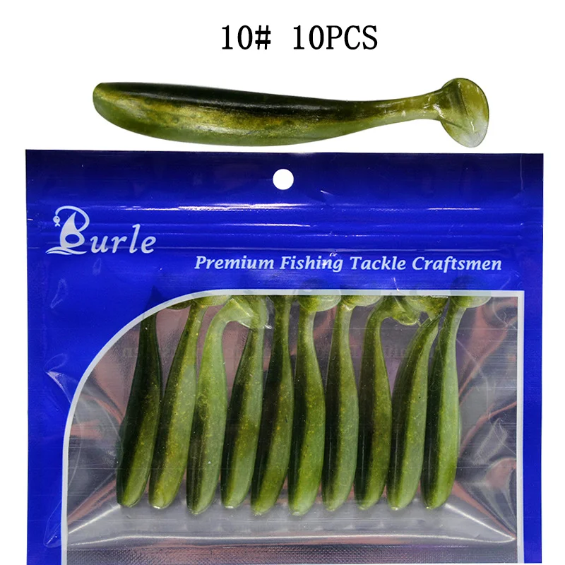 10 teile/los Weiche Köder Silikon Köder 5,5/6,3/7/9/12 cm Waren Für Angeln Meer angeln Pva Swimbait Wobbler Künstliche Tackle – Detail 13