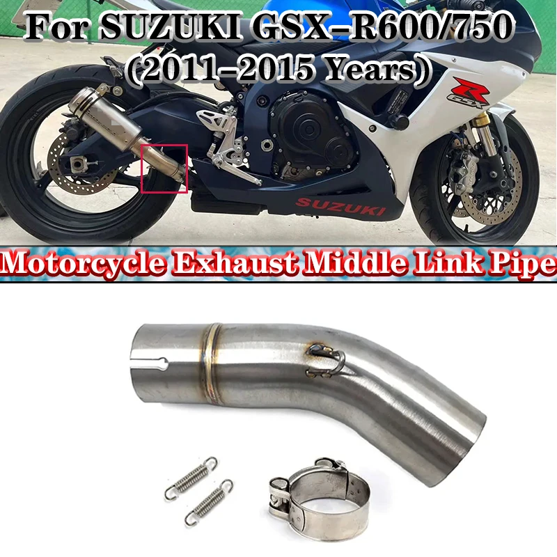 

51MM GSX-R600/750 Motorcycle Exhaust Muffler Pipe Middle Section Link Pipe For Suzuki GSXR 600 750 K11 2011 2012 2013 2014 2015