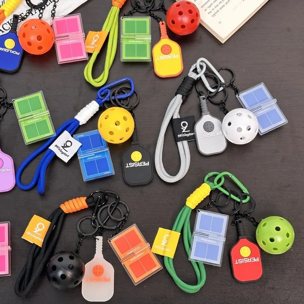 Pickleball Keychain Charm Set 4