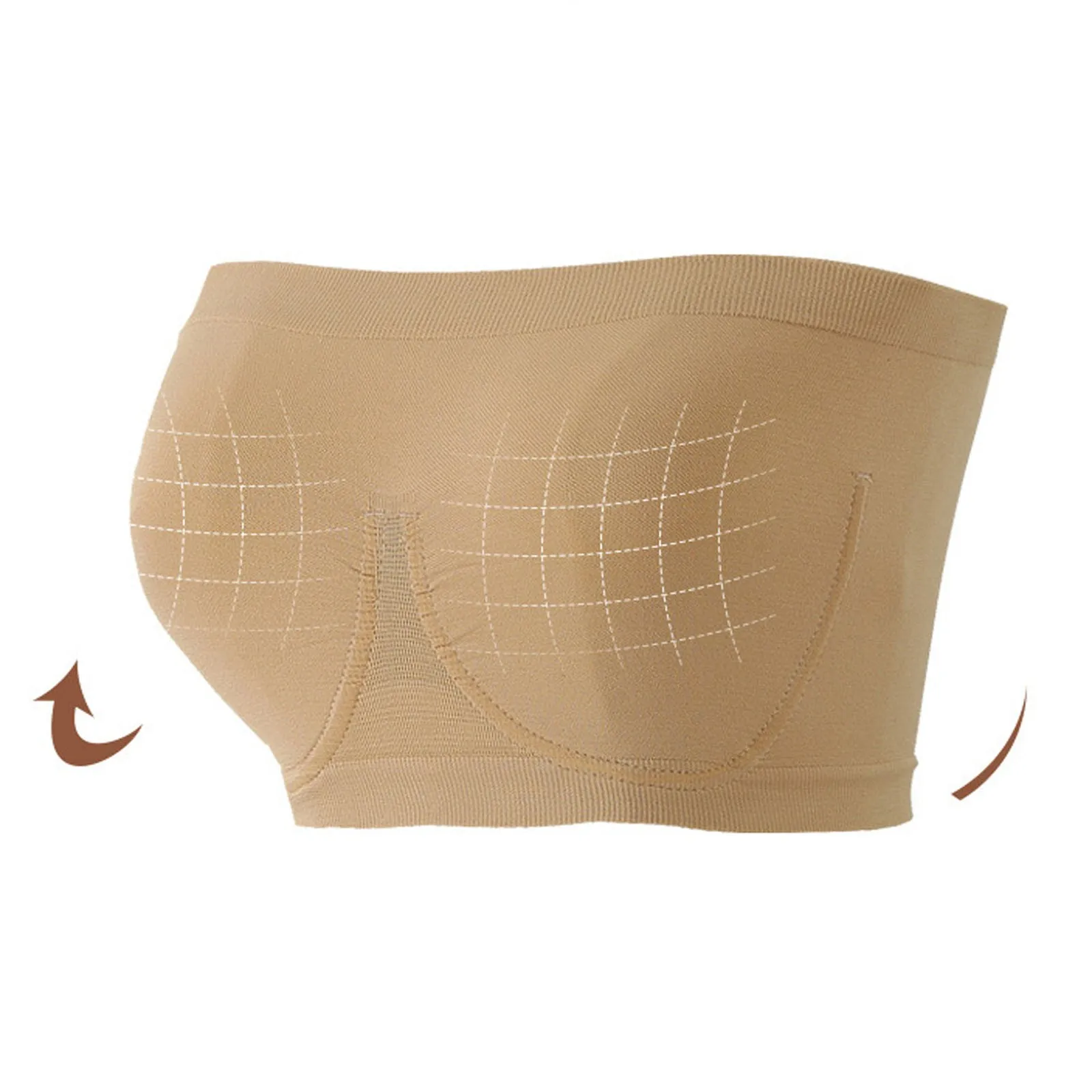 Women Lingerie Bra Women Tube Tops Seamless Bandeau Bra Lingerie Without Straps Strapless Tube Top for Women Large Size Crop Top Sexy Bra Underwear
