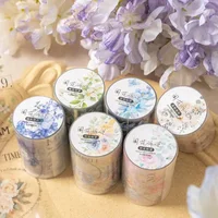1Roll Speak Series INS Flower Handbook DIY Decorative PET Tape Smell the Flowers Stickers Adhesives Scrapbook 60mm*2m 2