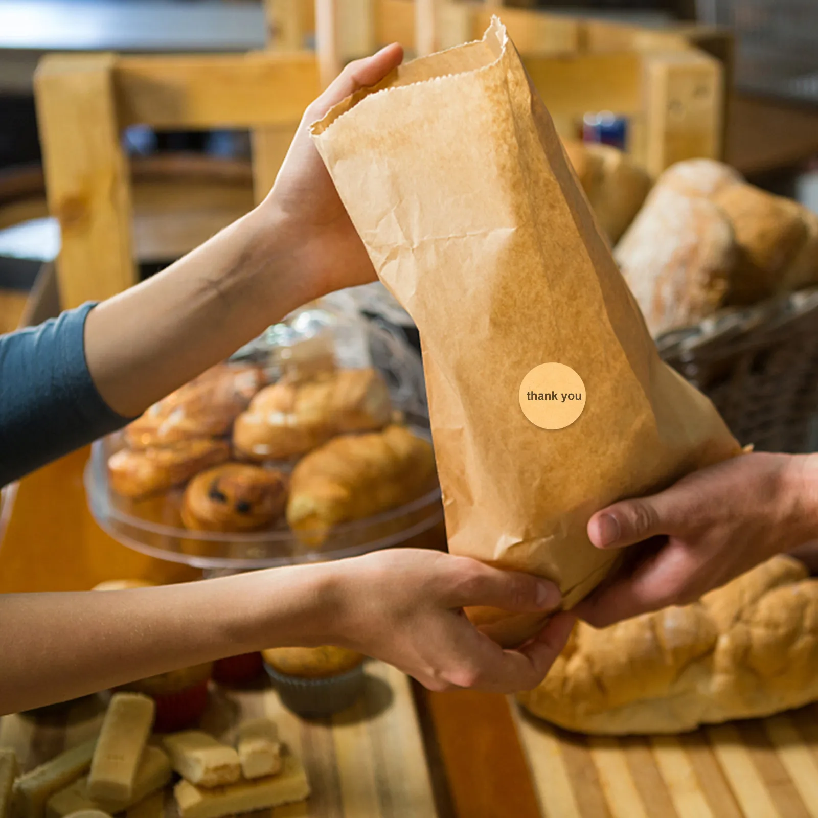 2 롤 라운드 코딩 라벨 크래프트 종이 스티커 DIY 라벨링 용품 베이킹 식품 창고 보관 자체 접착 라벨