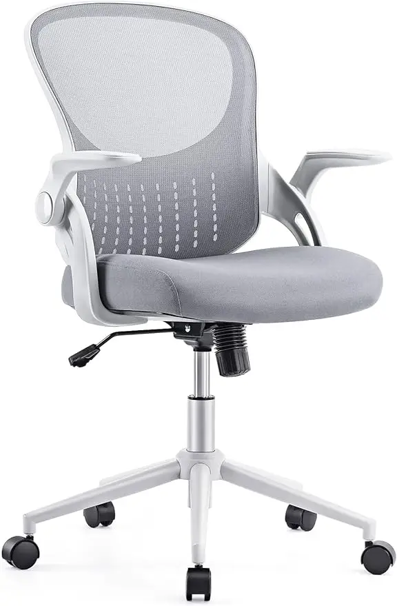 

Office Chair - Ergonomic Flip-up Arm Home Office Computer Swivel Desk Chair with Wide Seat, Thickened Seat Cushion, Widened Back