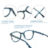 Turezing Reading Glasses Spring Hinge  HD Blue Light Lenses Fashion Prescription Glasses Women +0+1.0+2.0+3.0+4.0 4