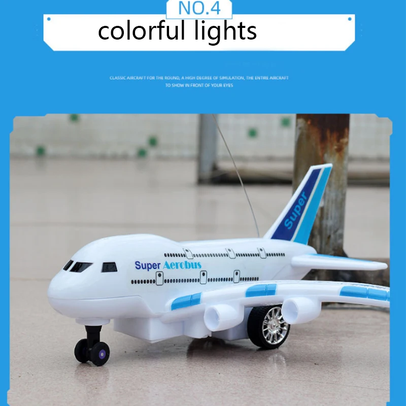 Electrical RC Plane Plastic Toys For Kids Remote Control Airplane Model Outdoor Games Children Musical Lighting DIY Toys Gifts