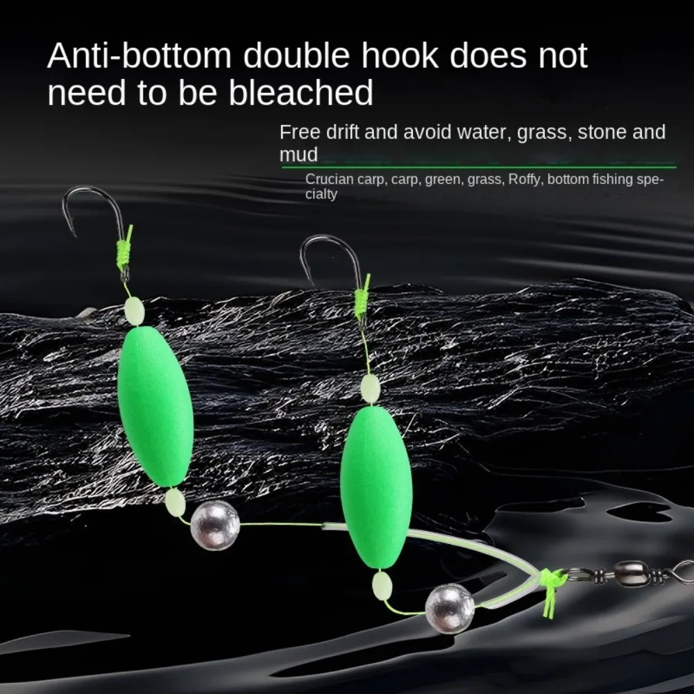 Description Picture 6 of item1pcs double hook Fishing Hair Rigs hook Anti bottom suspension Carp Fishing Hook Size3#-13# Ready Made Carp Rigs fishing lure