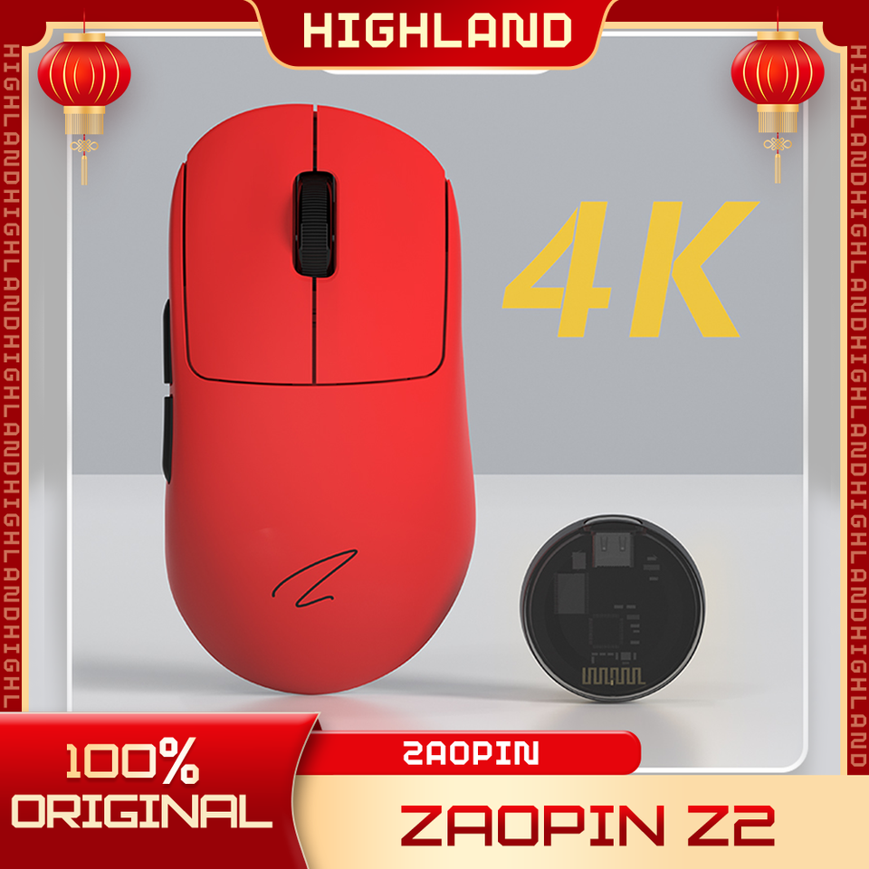 Zaopin Z2 Max Wireless Mouse Gaming Mouse 4K 3 Mode 2.4G PAW3395 Lightweight custom 6 Gear Accessory Laptop Z2 Gaming Mice Gift