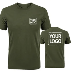 Personalized Cotton Printed T - Shirts - Unisex Fashion Casual Streetwear Custom Tops - S (Army Green)