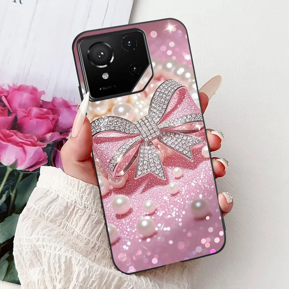 Luxury Cute Cat Silicone Shockproof Bumper Back Cover - Stylish Painted Design