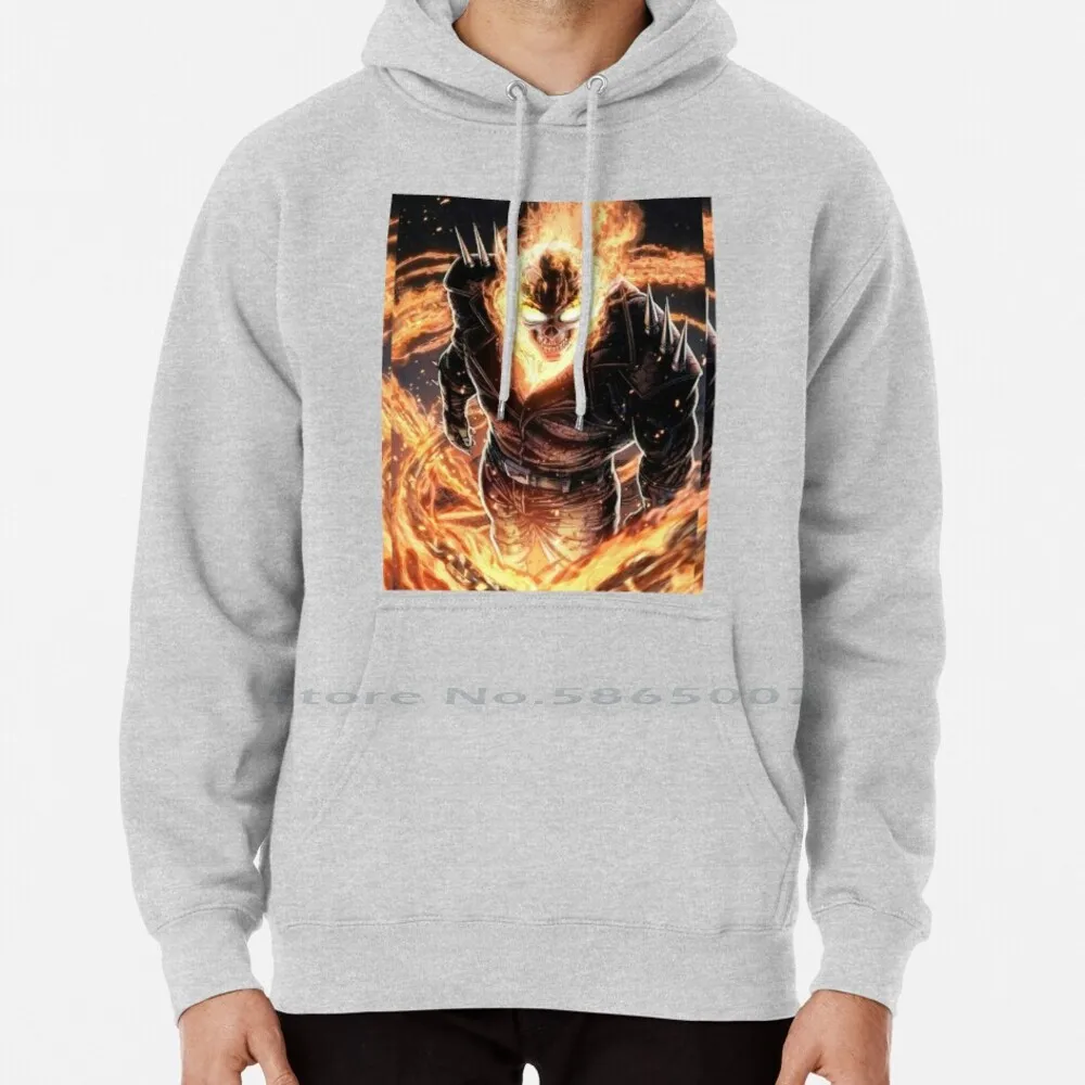 Ghost Rider Burning Theme Art Felpa Con Cappuccio Maglione 6Xl Cotton Comics Ghost Rider Comics Ghost Rider Trailer Cosmic Ghost Rider 1