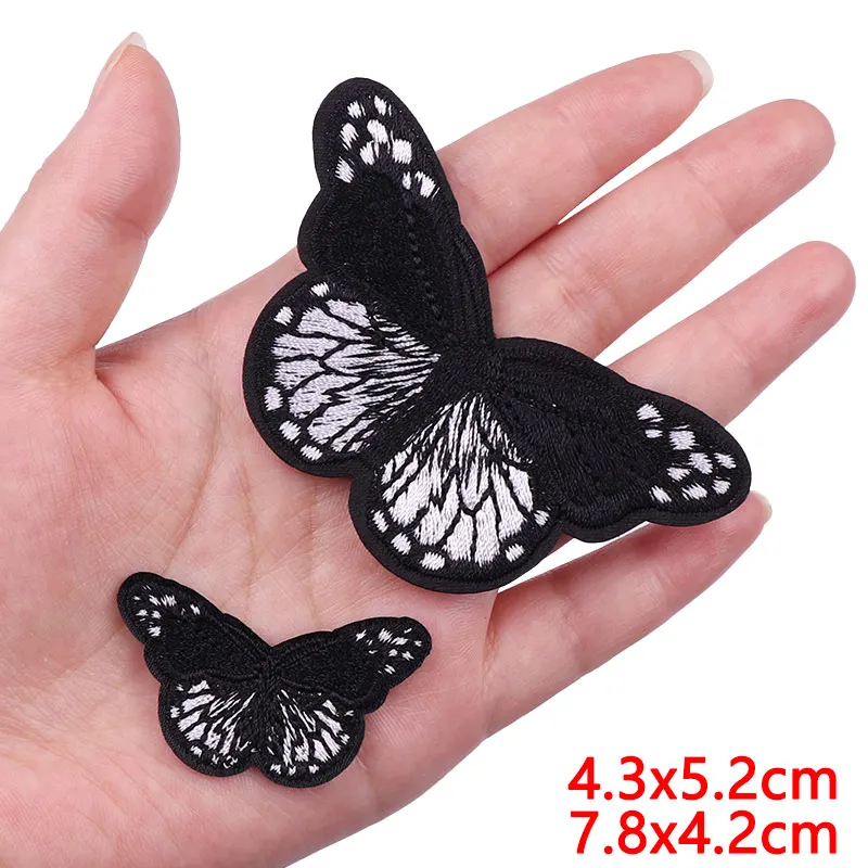 Faux Leather Butterfly appliques, 2 pieces 48 mm x 48 mm, 5