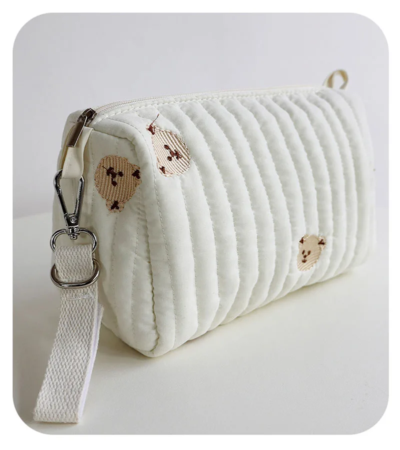 Cute Embroidered Bear Diaper Bag Multi Functional Storage