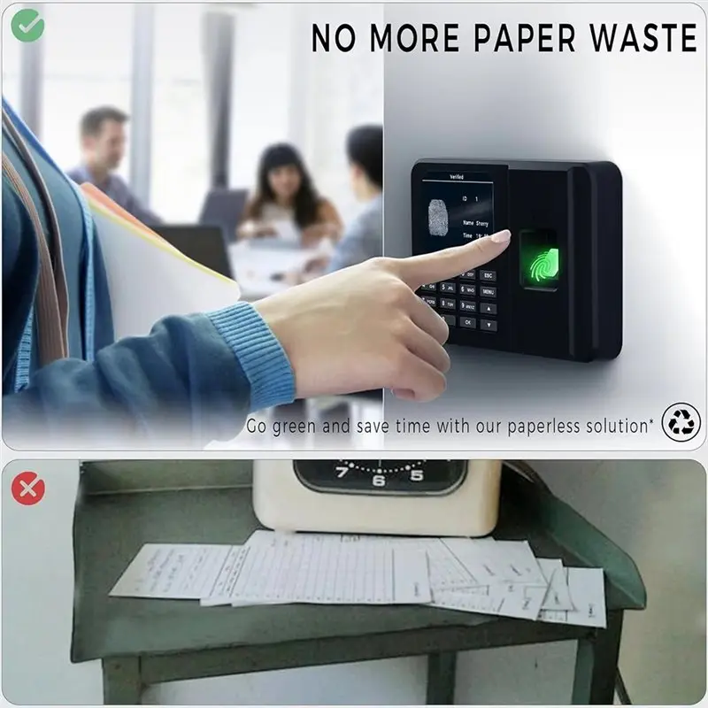 CJSD-EU 플러그 지문 인식 생체 인식 기계 시스템 전기 시간 기록기 기업용 직원 키패드