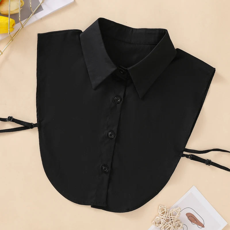 Women's Fashion Cotton Fake Collar, Simple Half Shirt