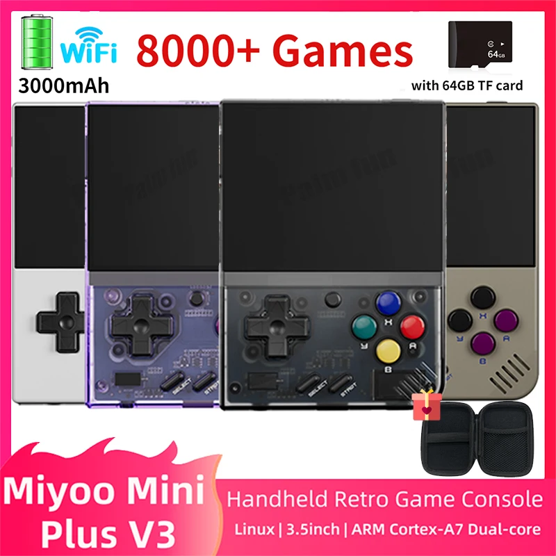 Tanio Miyoo Mini Plus V3 Retro przenośna konsola do gier
