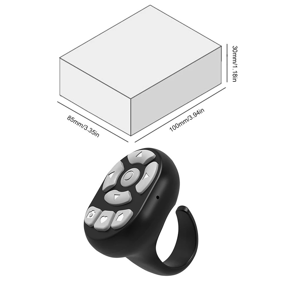 Bluetooth Wireless Remote Control for E-books and Selfies